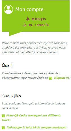 Capture d'écran du site internet